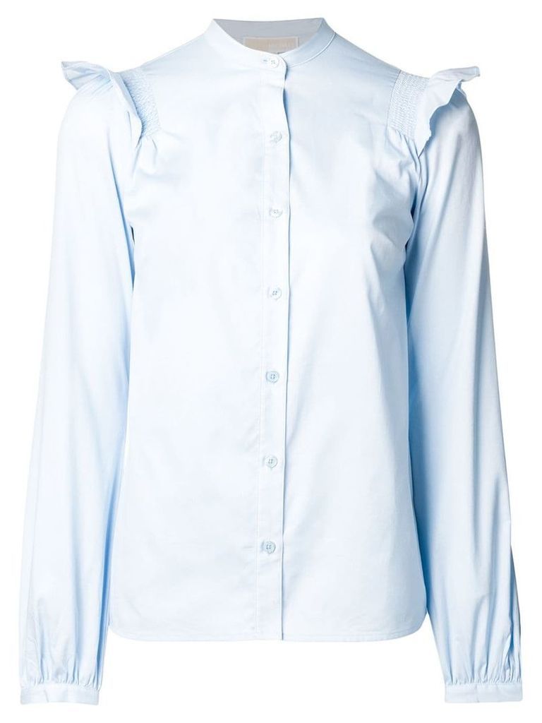 Michael Michael Kors frill sleeve shirt - Blue