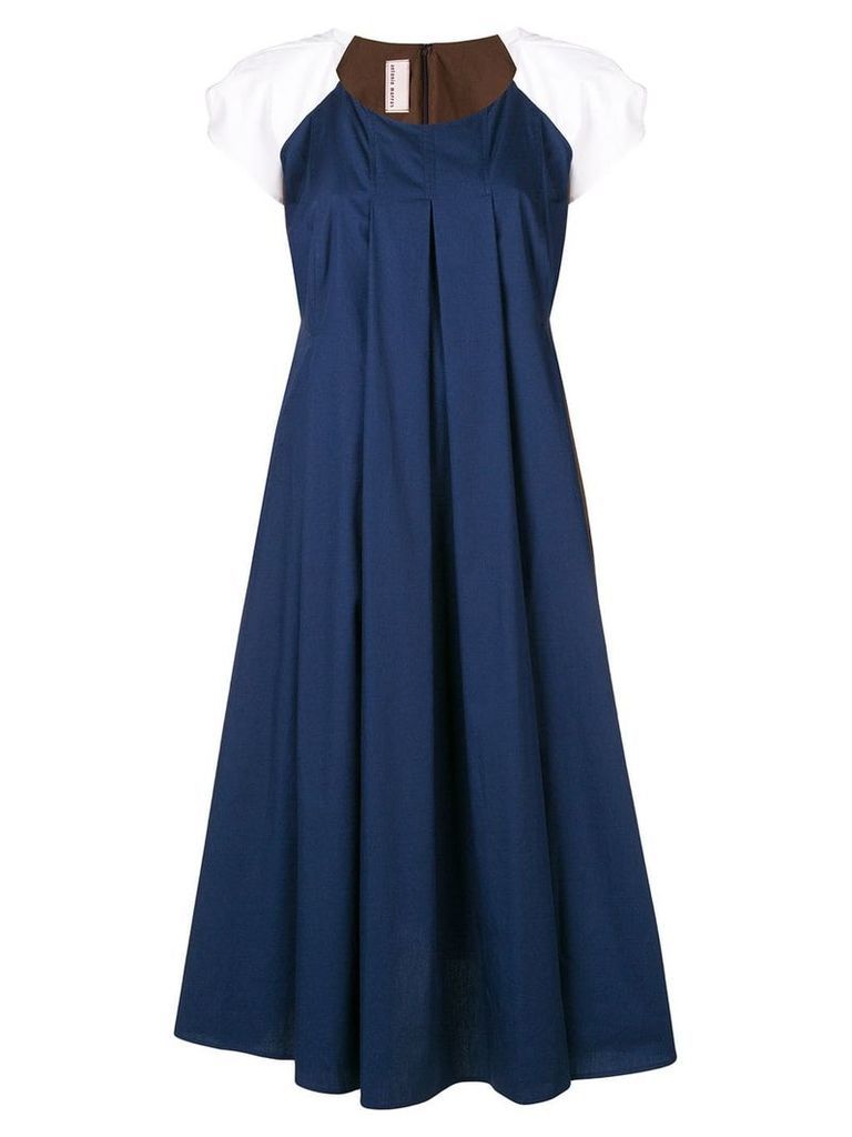 Antonio Marras colour block flared dress - Blue