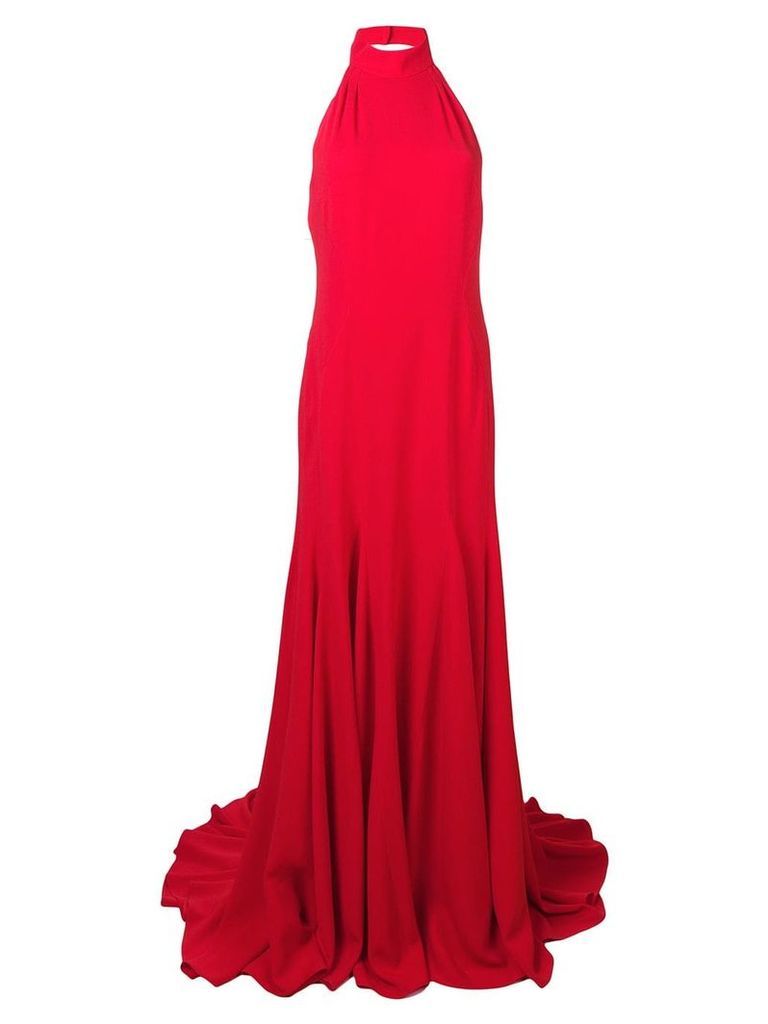 Stella McCartney Magnolia halterneck gown - Red