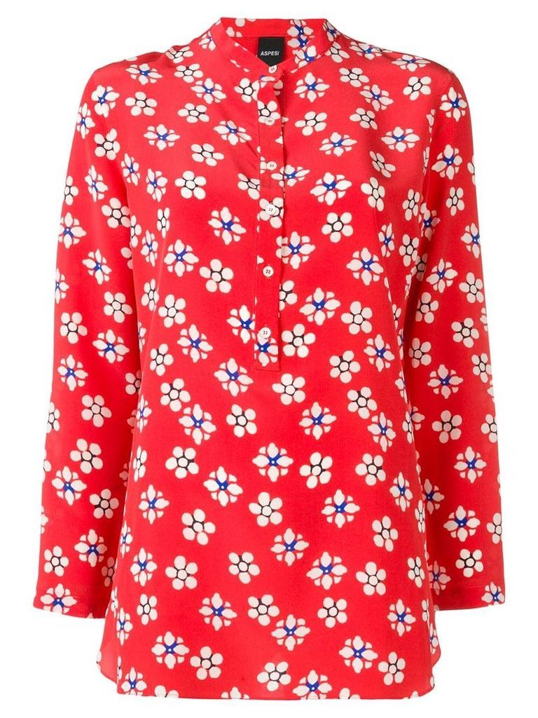 Aspesi floral print shirt - Red