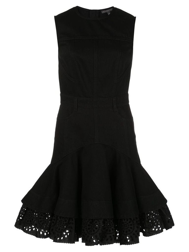 Alexander McQueen fit and flare short dress - Black