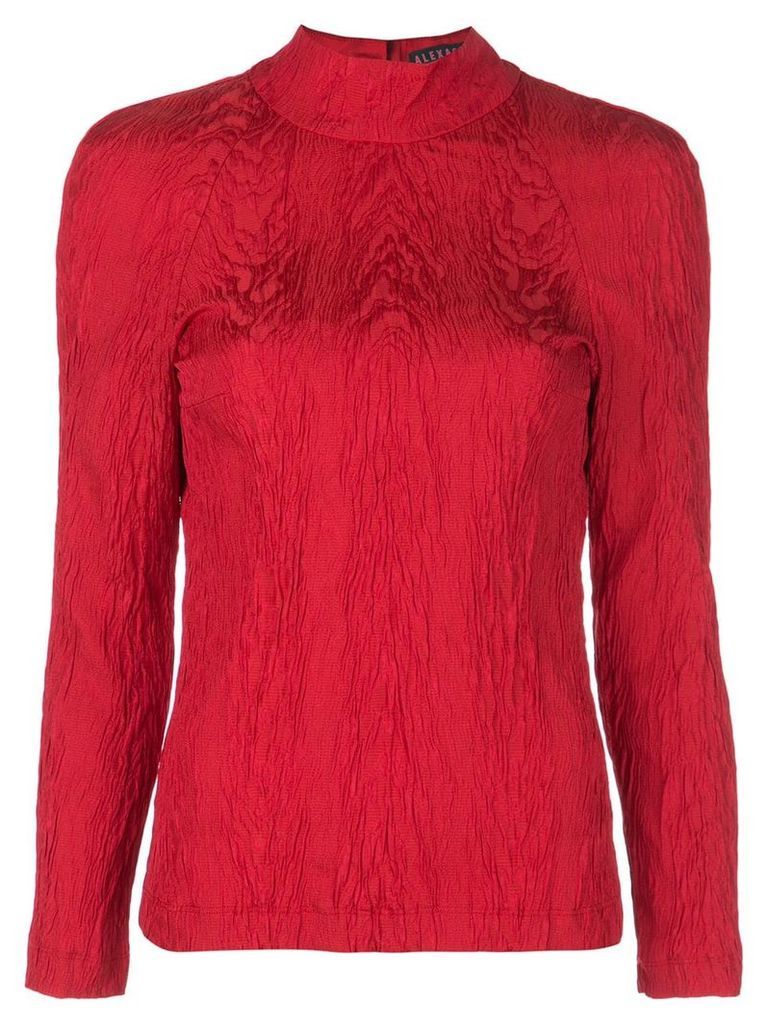 Alexa Chung open back blouse - Red