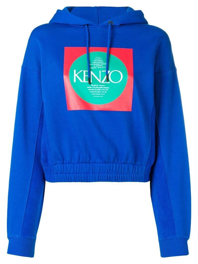 Kenzo logo hooded sweatshirt - Blue