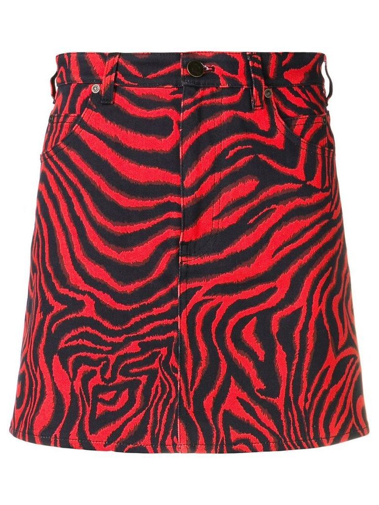 Calvin Klein 205W39nyc zebra print mini skirt - Red