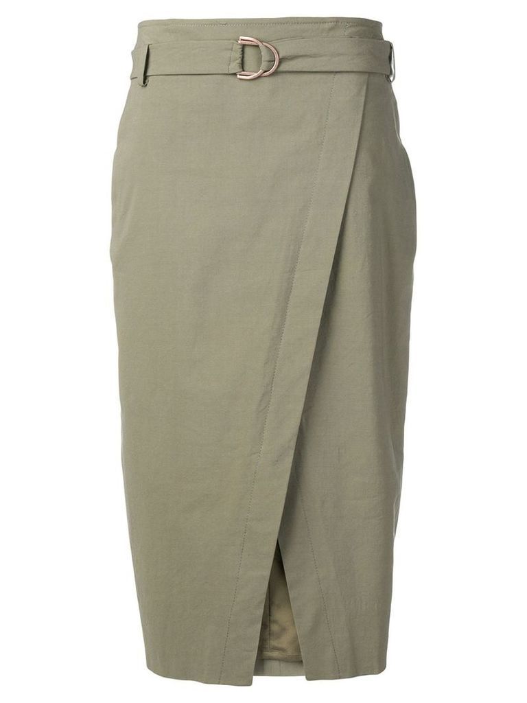 Luisa Cerano wrapped front skirt - Green