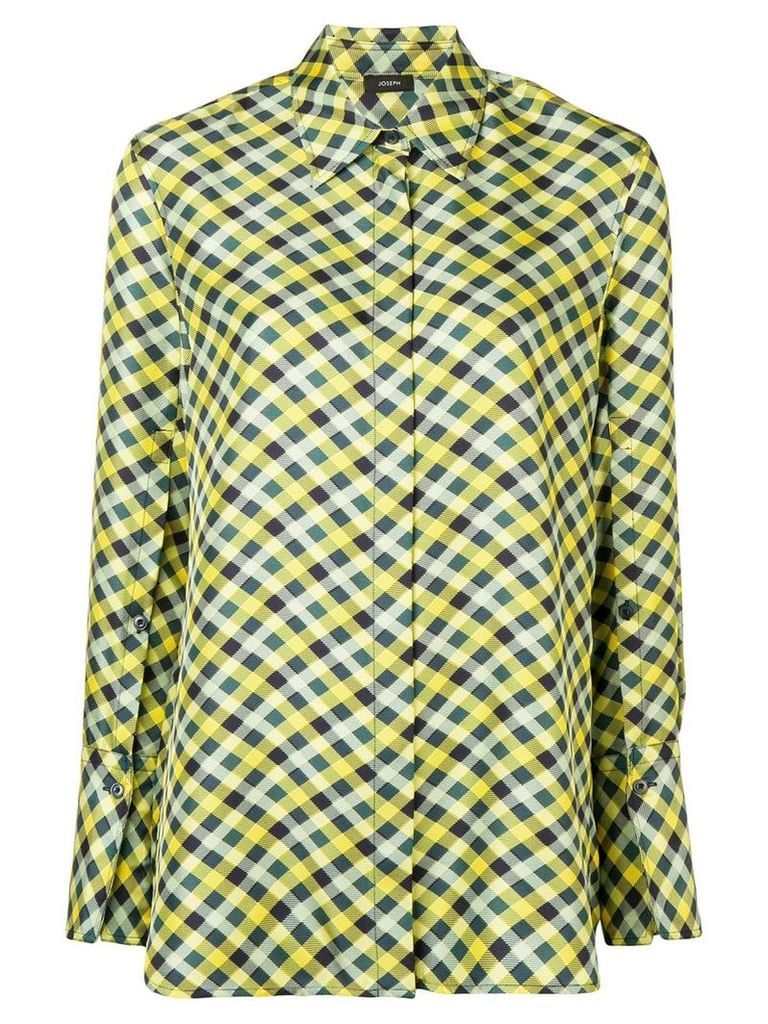 Joseph silk checked blouse - Yellow
