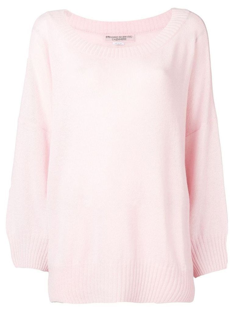 Ermanno Scervino logo embroidered knitted top - Pink