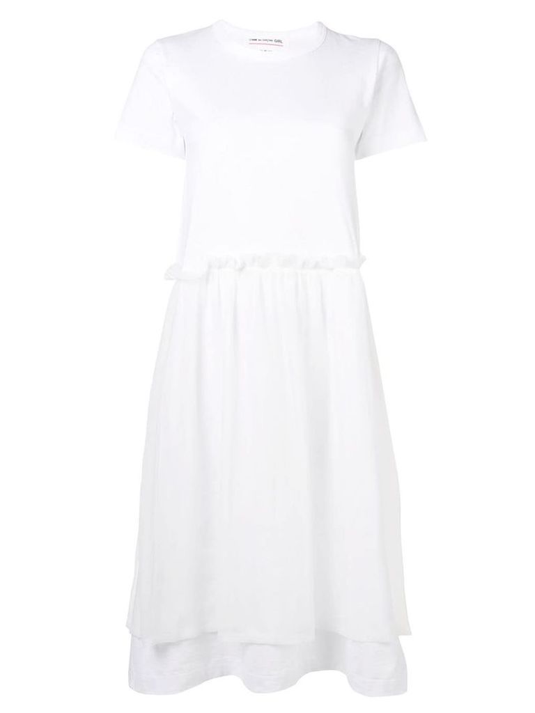 Comme Des Garçons Girl layered T-shirt dress - White