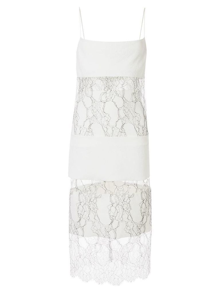Dion Lee whitewash lace collage dress