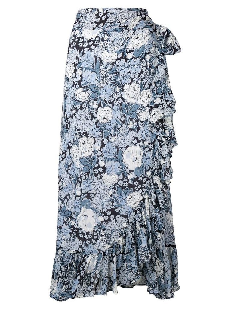 GANNI floral print skirt - Blue