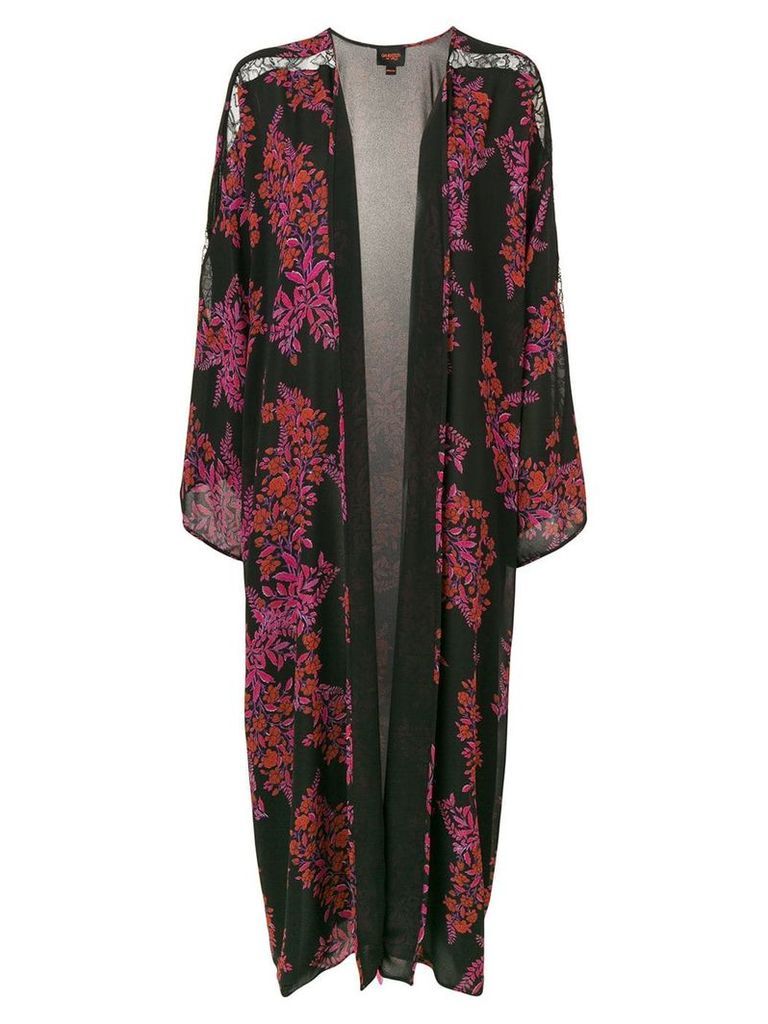 Giambattista Valli floral pattern robe coat - Black