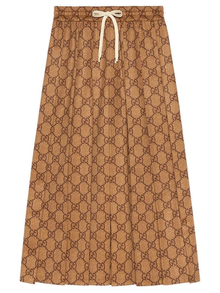 Gucci GG technical jersey skirt - Brown
