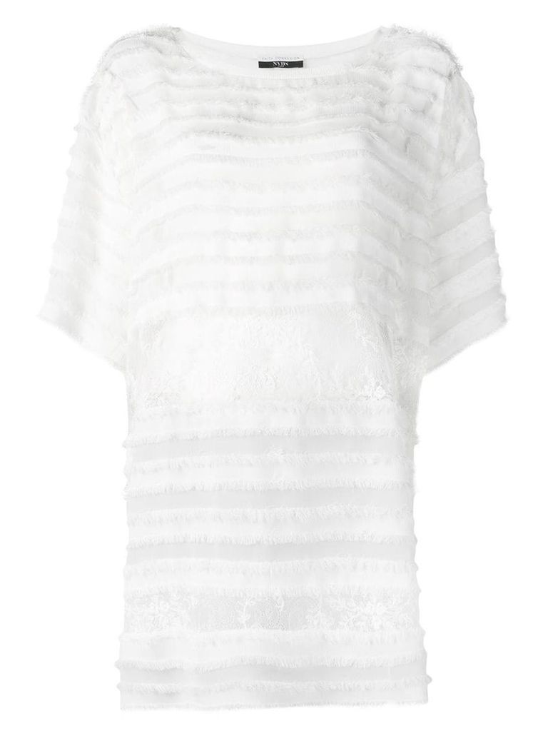 Faith Connexion X NVDS lace T-shirt dress - White