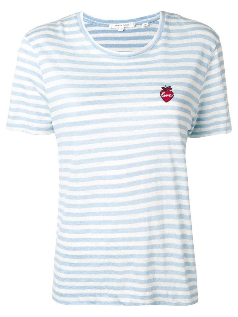 Chinti and Parker Love striped T-shirt - Blue