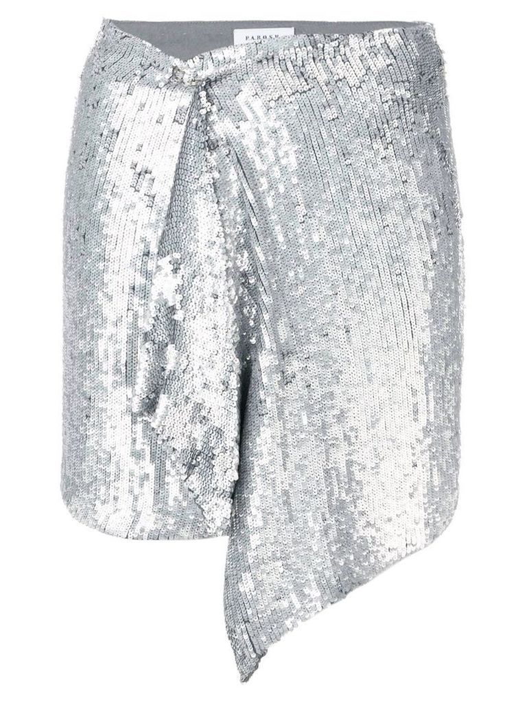 P.A.R.O.S.H. silver disco skirt