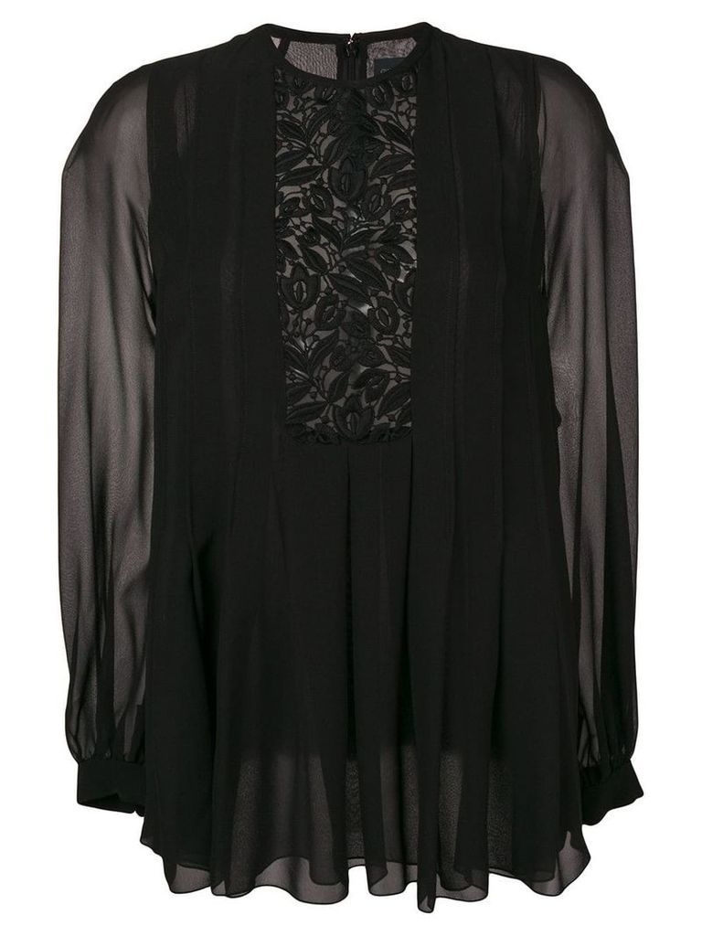 Giambattista Valli lace detail blouse - Black