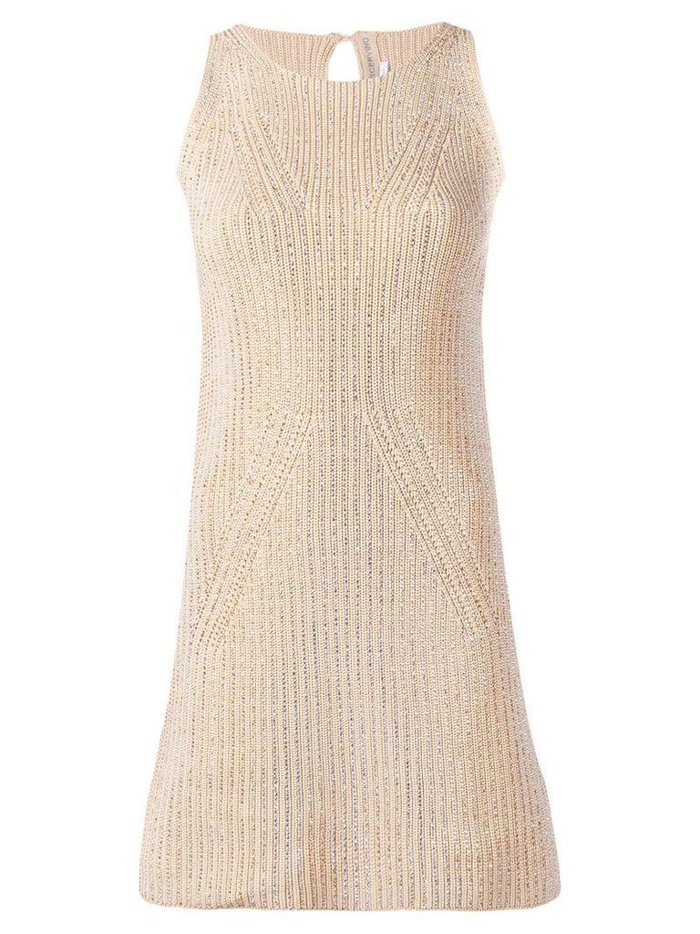Ermanno Scervino knitted mini dress - NEUTRALS