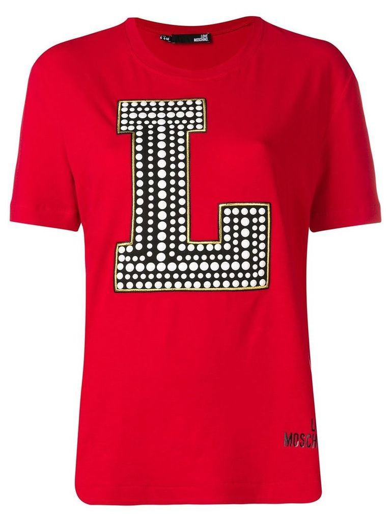 Love Moschino logo patch T-shirt - Red