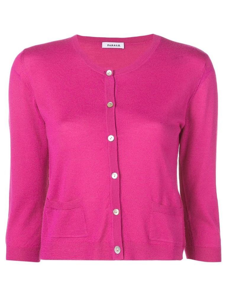 P.A.R.O.S.H. slim-fit knitted cardigan - Pink