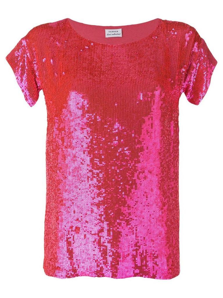 P.A.R.O.S.H. pink sequin top