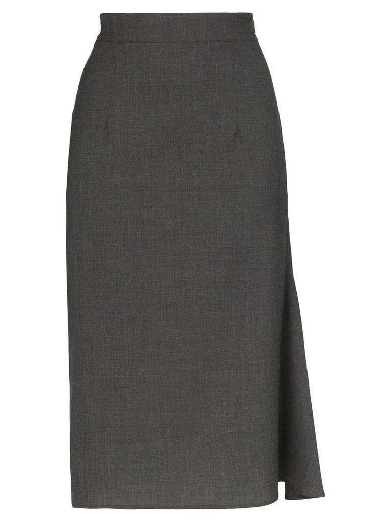 Wright Le Chapelain high-waisted wool pencil skirt - Grey