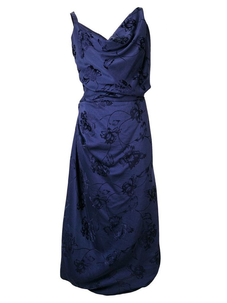 Vivienne Westwood asymmetric empire line dress - Blue