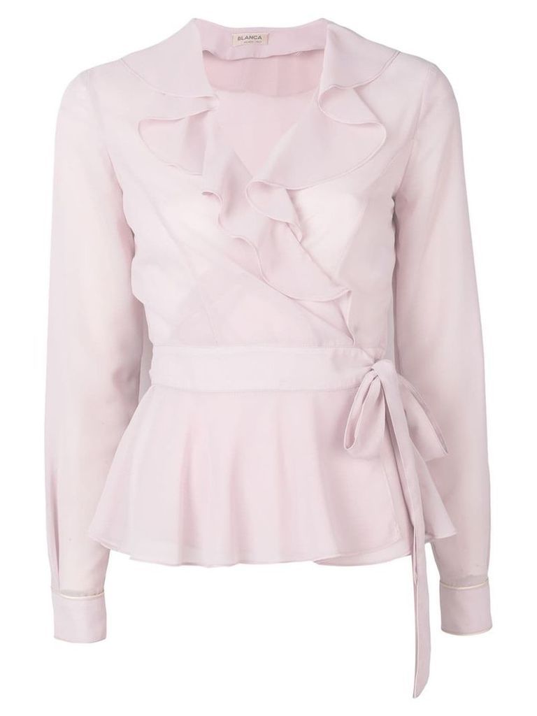 Blanca ruffled neck blouse - Pink