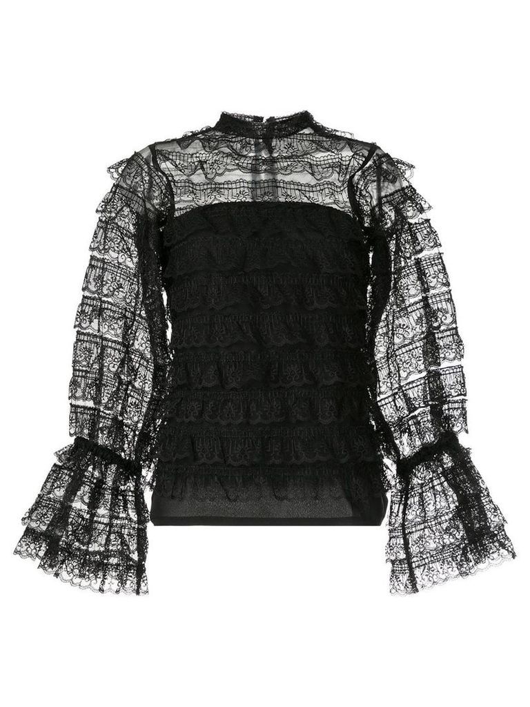 Bambah lace victorian blouse - Black