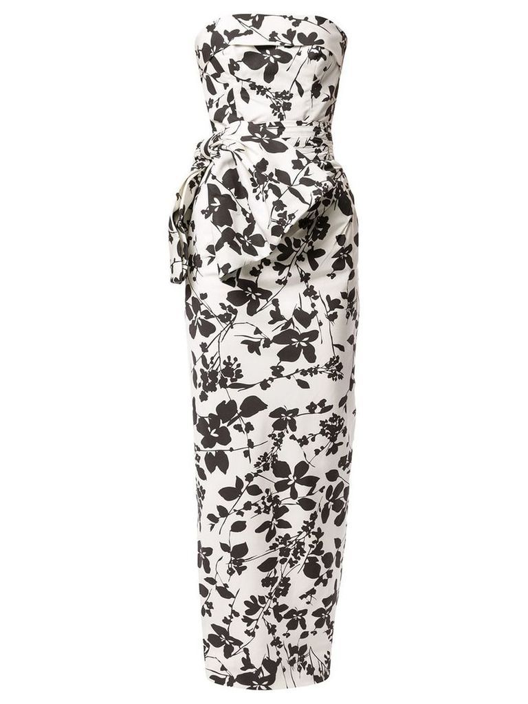 Bambah floral pencil gown - White