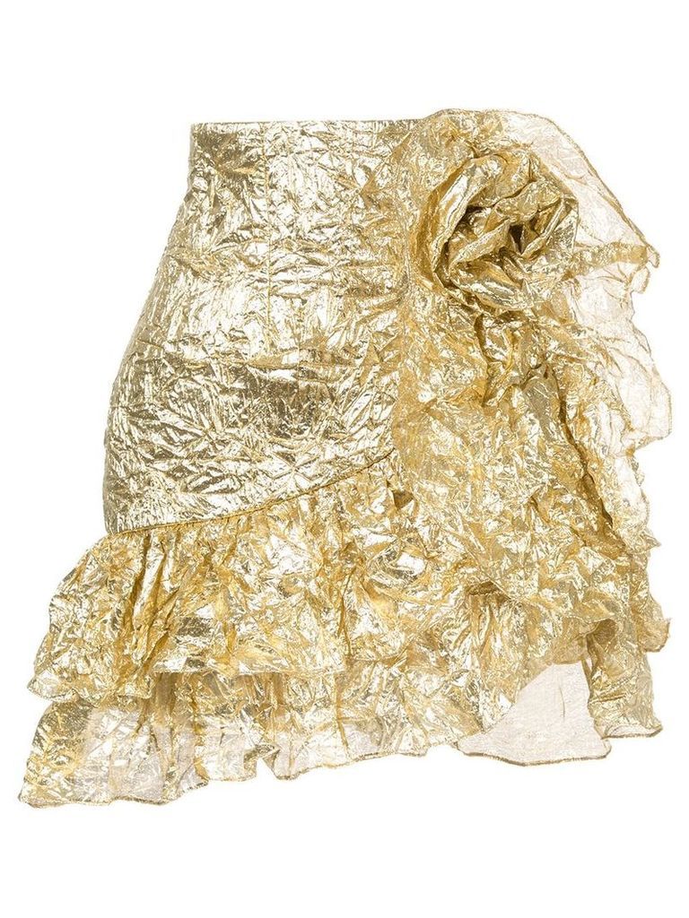 Bambah wrinkle ruffle skirt - GOLD