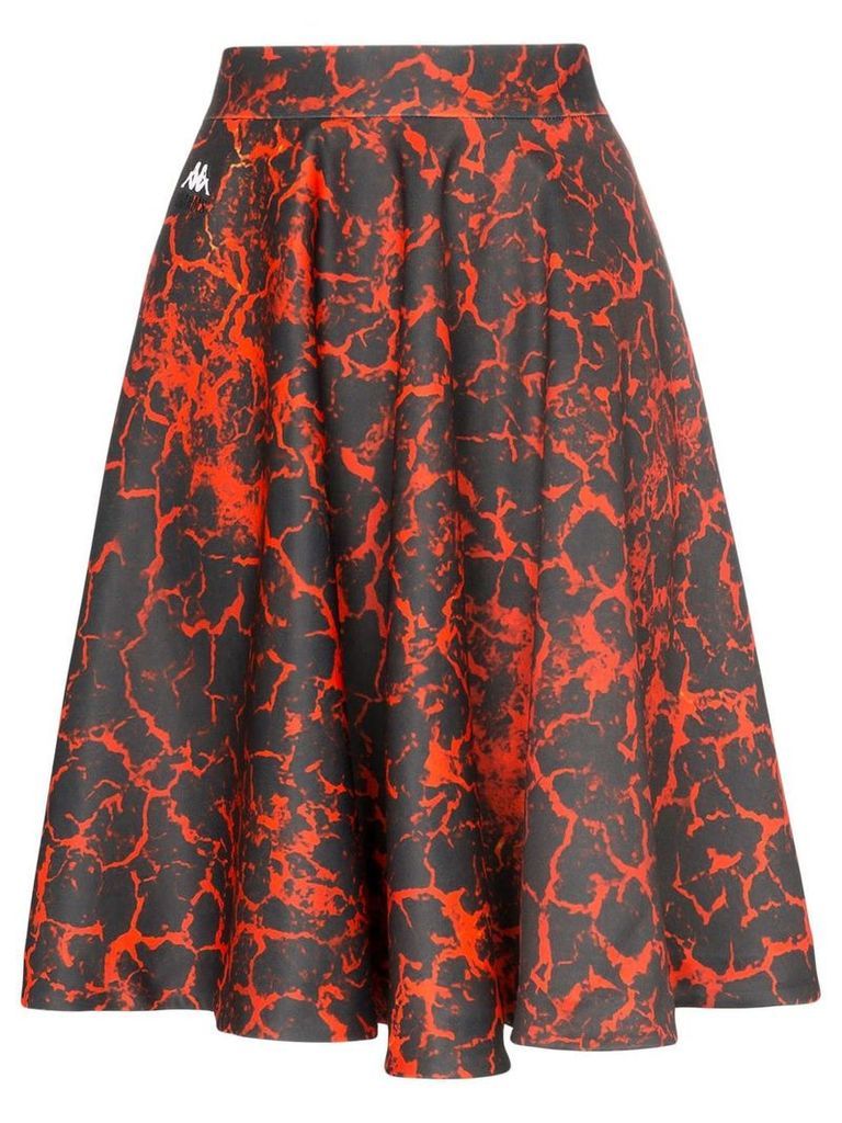 Charm's X Kappa lava-print skirt - Red