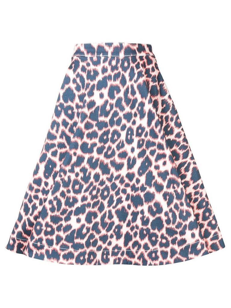 Calvin Klein 205W39nyc leopard print full skirt - Blue