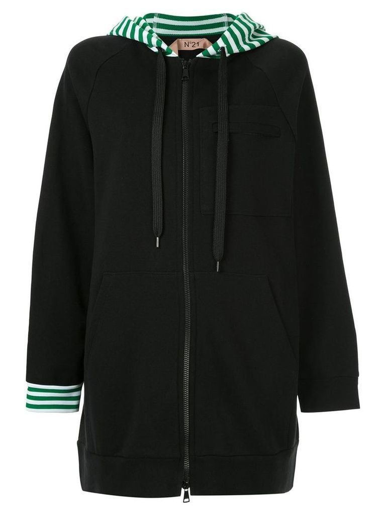 Nº21 zipped hoodie - Black