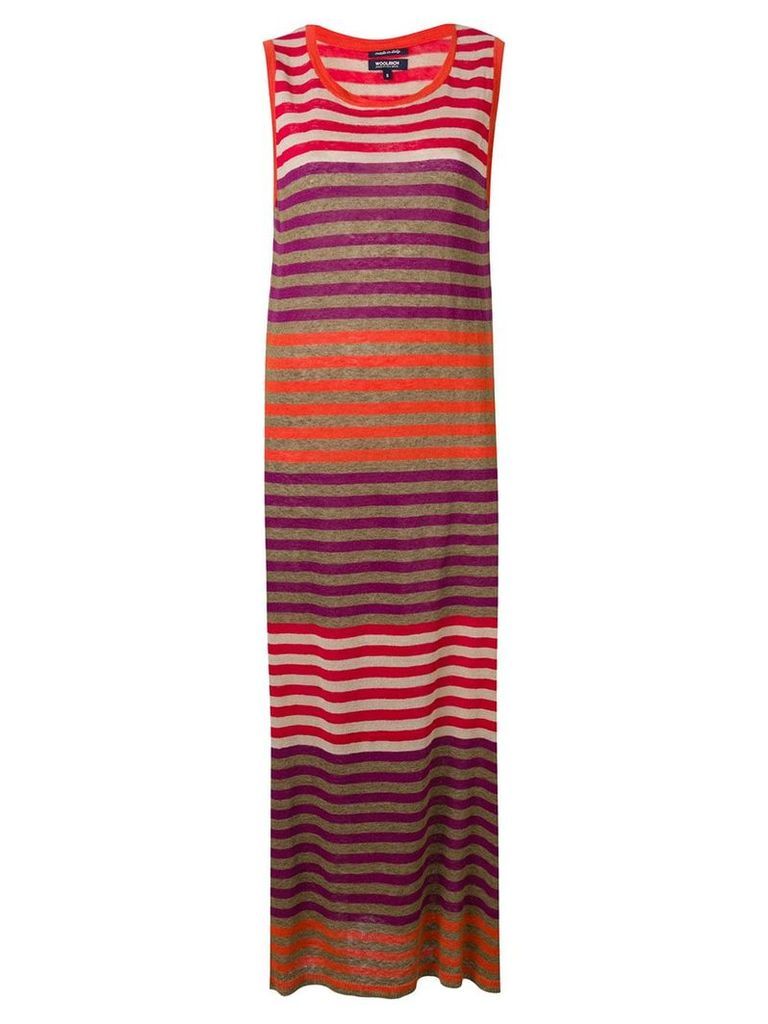 Woolrich striped tank dress - Orange