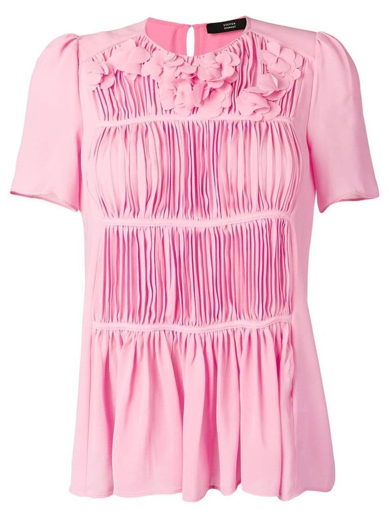 Steffen Schraut pleated blouse - Pink