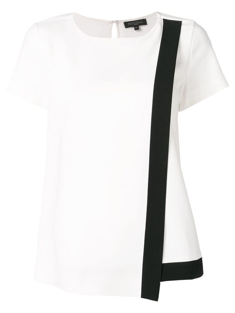Antonelli contrast panel blouse - White