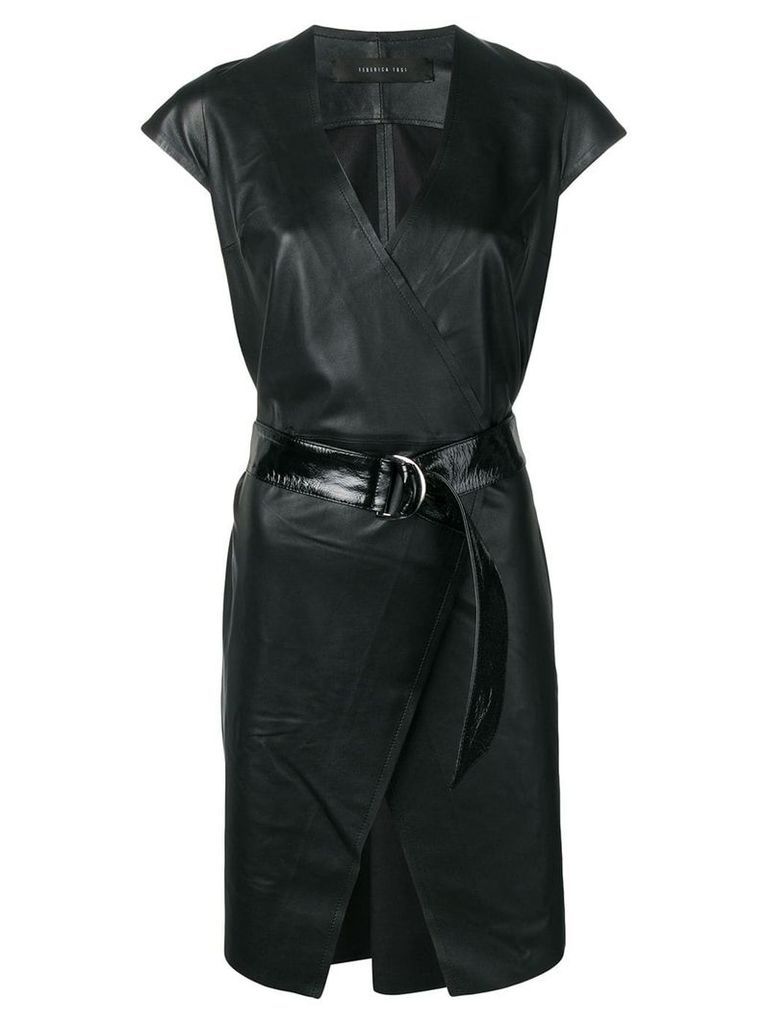 Federica Tosi wrap-effect shift dress - Black