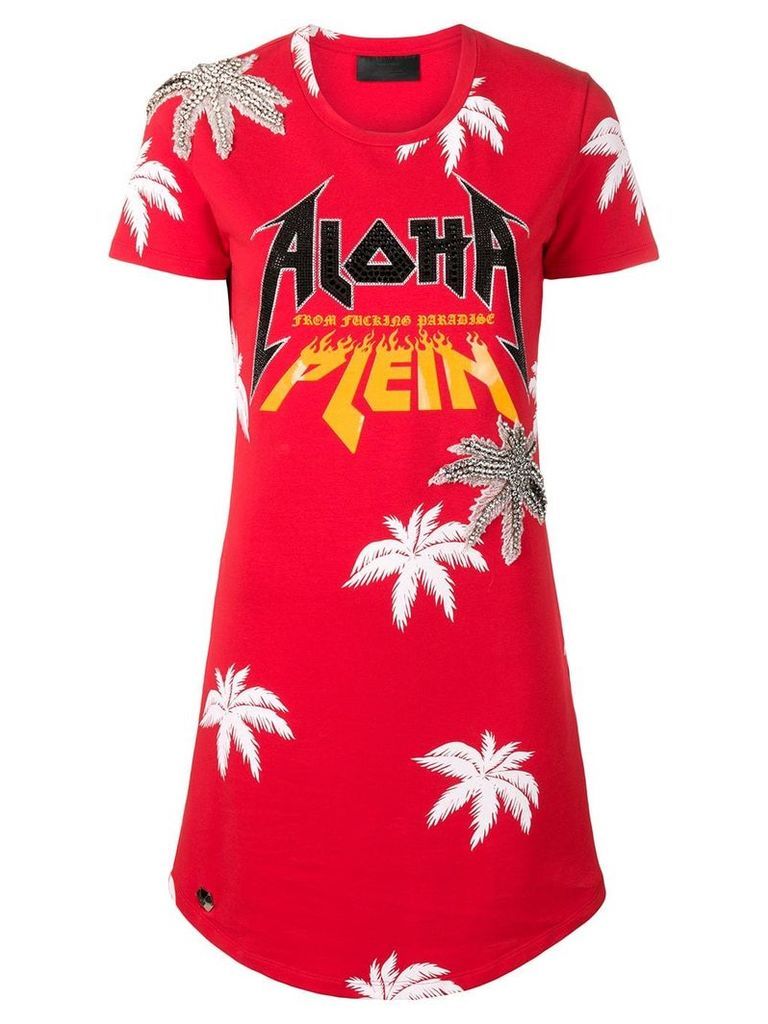 Philipp Plein Aloha T-shirt dress - Red