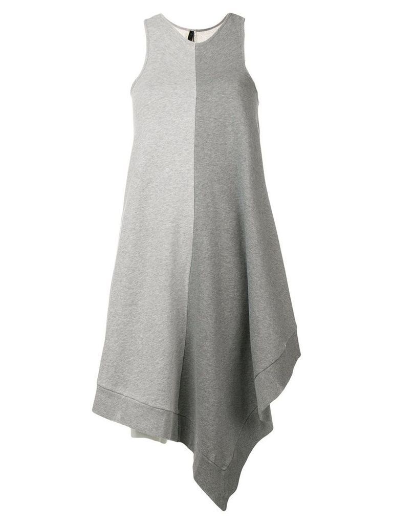Unravel Project colour block asymmetric dress - Grey