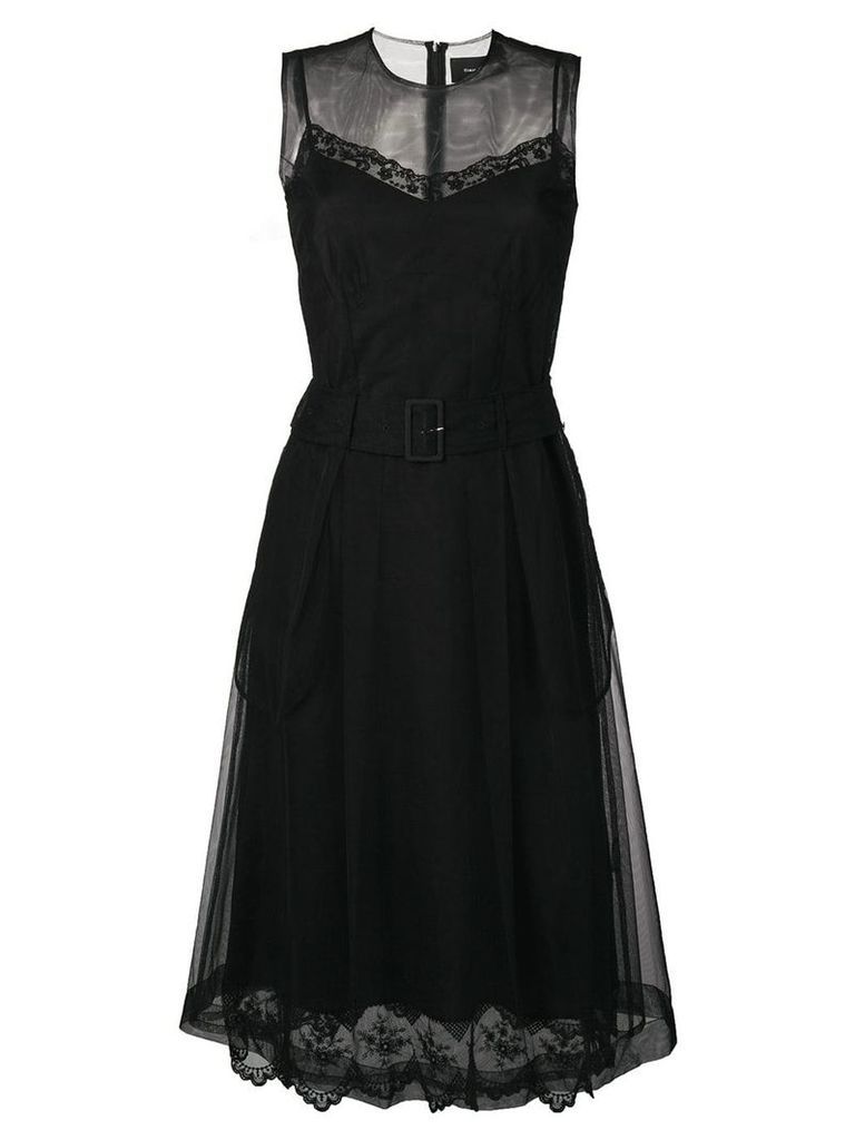 Simone Rocha belted waist tulle dress - Black