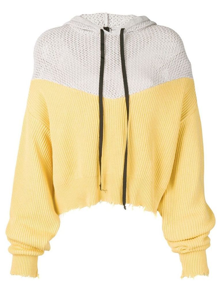 Unravel Project hooded jumper - Yellow