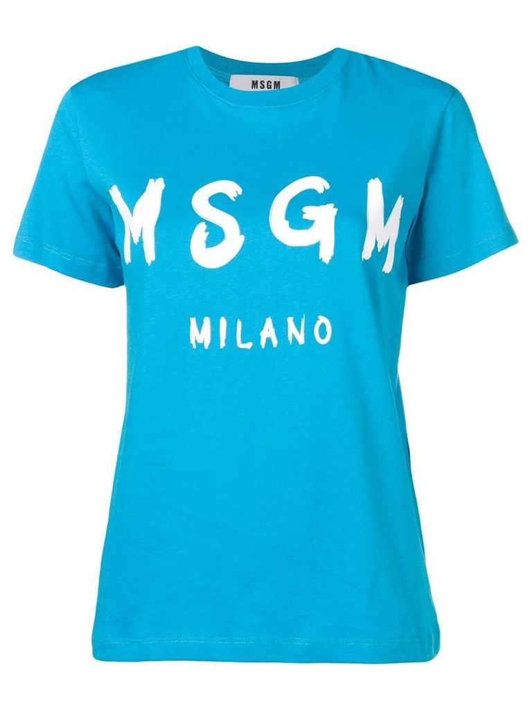 MSGM cotton logo T-shirt - Blue