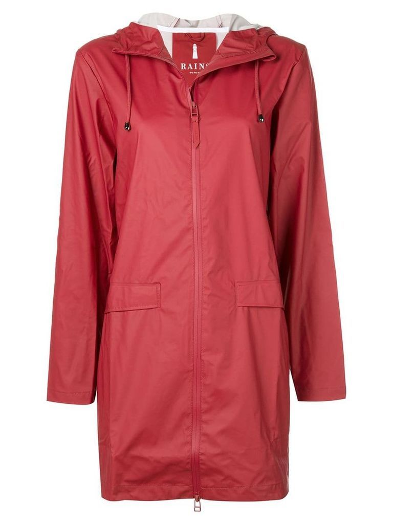 Rains hooded rain jacket - Red