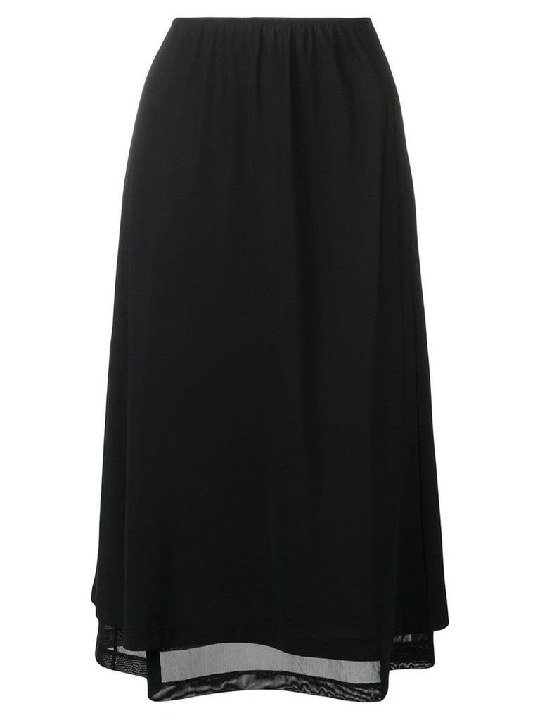 Mm6 Maison Margiela layered midi skirt - Black
