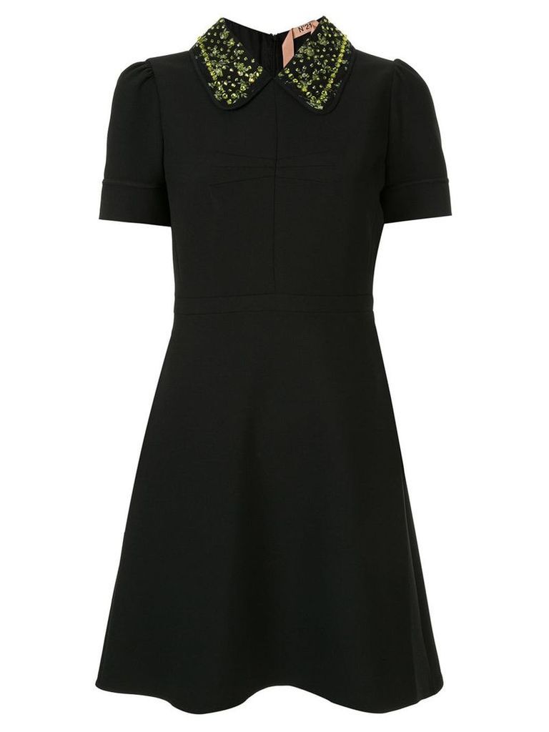 Nº21 embroidered collar dress - Black