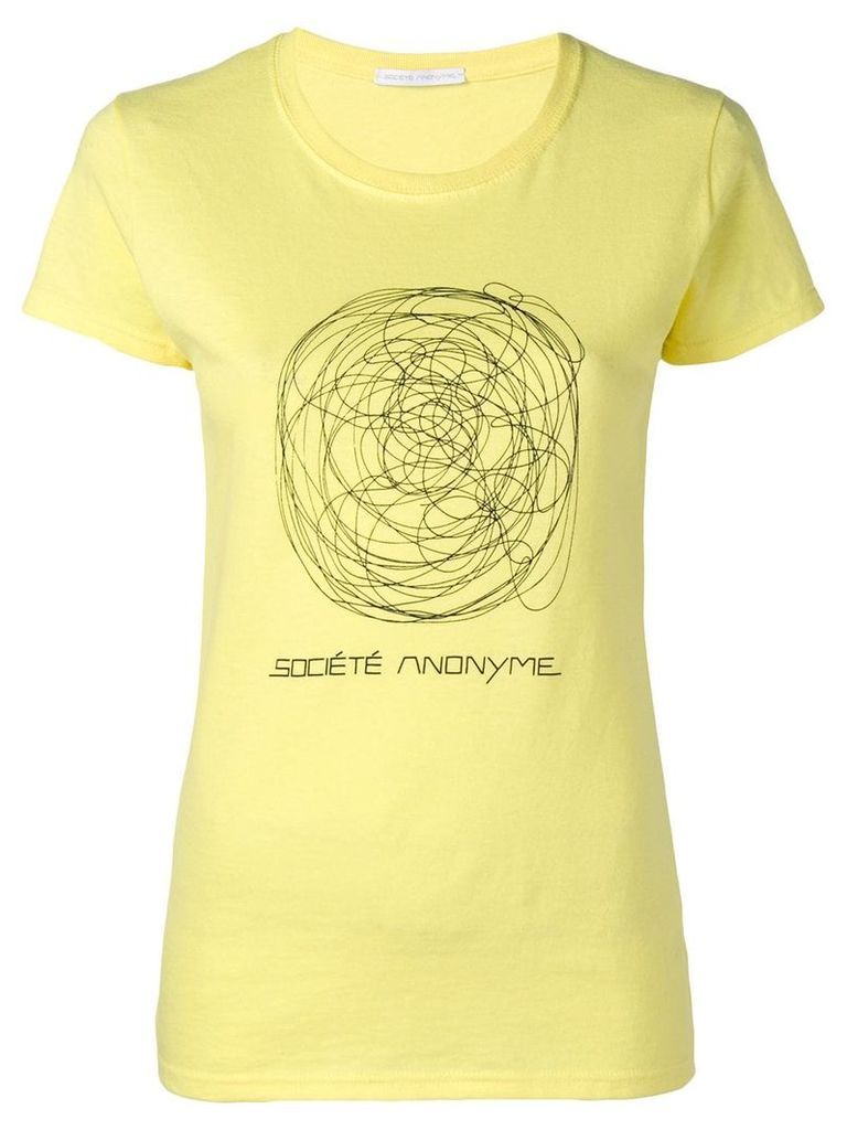 Société Anonyme scribble T-shirt - Yellow