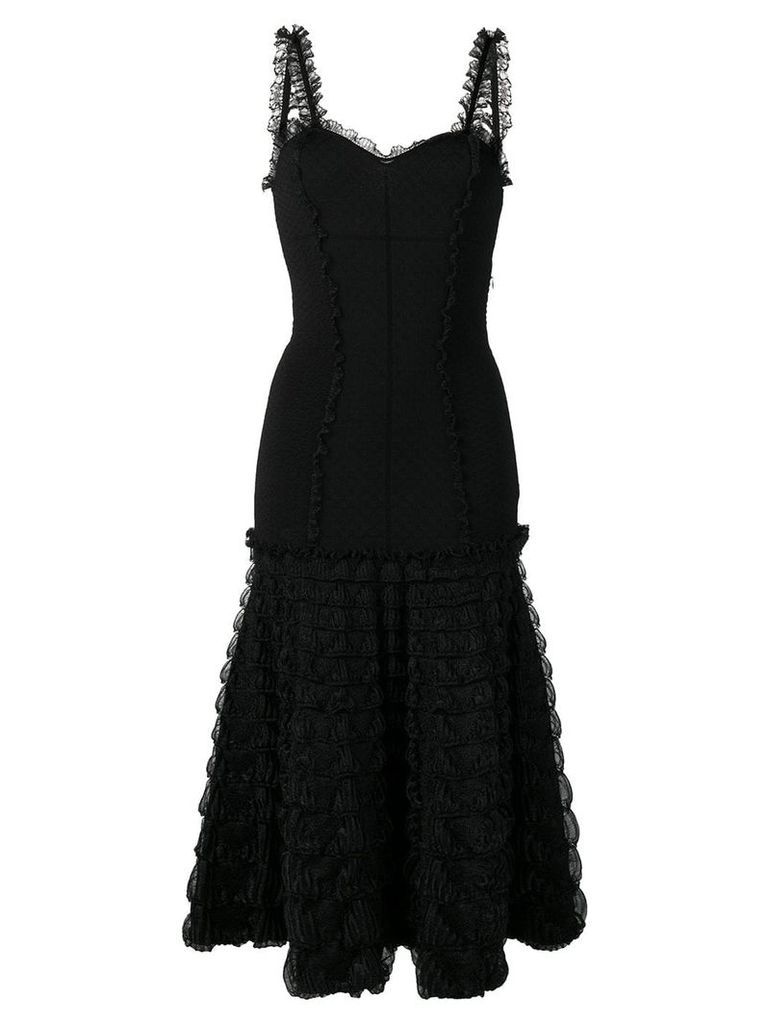 Alexander McQueen frill detail dress - Black