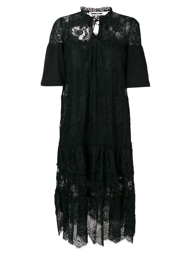 McQ Alexander McQueen floral lace dress - Black
