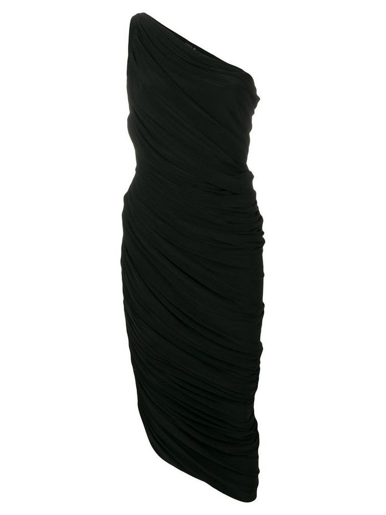 Norma Kamali fitted one-shoulder dress - Black