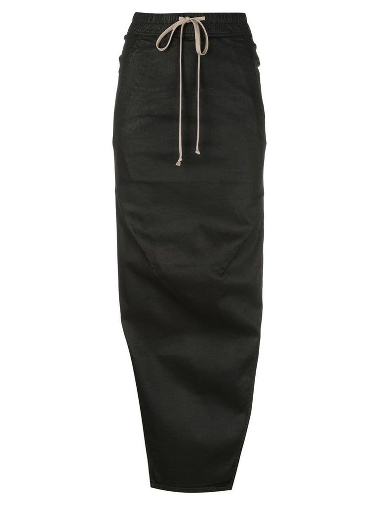Rick Owens DRKSHDW drawstring waist maxi skirt - Black